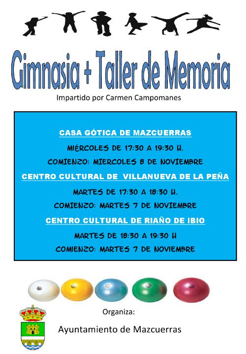 Gimnasia y taller de memoria